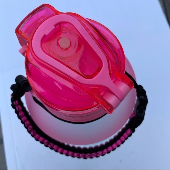 Fidus Gallon 128 oz Motivational Water Bottle Pink To Teal‎ With Paracord - Picture 4 of 16